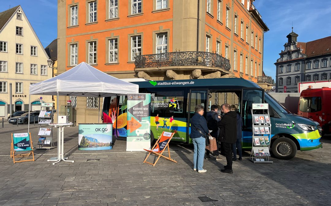 Rückblick: StadtBus und StadtLandBus auf dem Ellwanger Wochenmarkt
